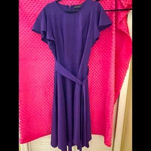 Lane Bryant Purple Faux Wrap Dress 20